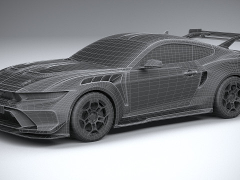 Mustang GTD 2025 LowPoly 3D Model