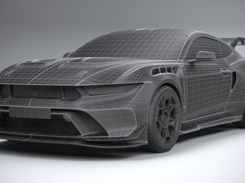 Mustang GTD 2025 LowPoly 3D Model