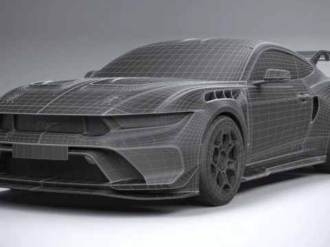 Mustang GTD 2025 LowPoly 3D Model