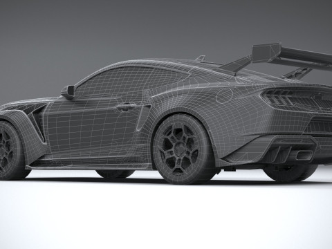 Mustang GTD 2025 LowPoly 3D Model