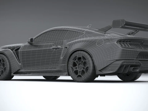 Mustang GTD 2025 LowPoly 3D Model