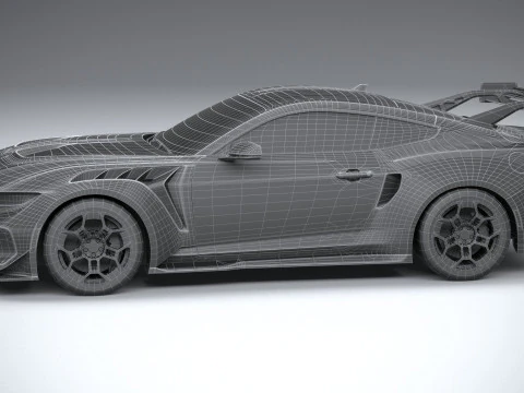 Mustang GTD 2025 LowPoly 3D Model