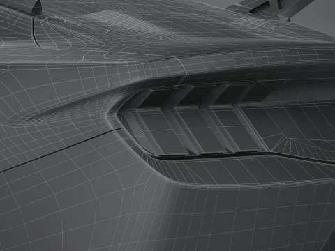 Mustang GTD 2025 LowPoly 3D Model