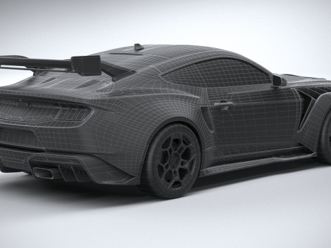 Mustang GTD 2025 LowPoly 3D Model