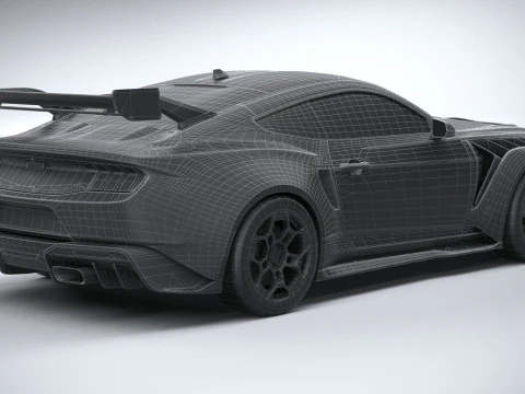 Mustang GTD 2025 LowPoly 3D Model