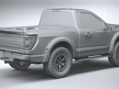 F150 Raptor Regular Cab 2022 3D Model
