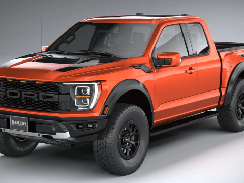 F150 Raptor Super Cab 2022 3D Model