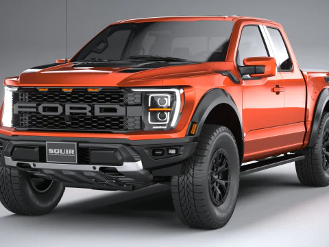 F150 Raptor Super Cab 2022 3D Model