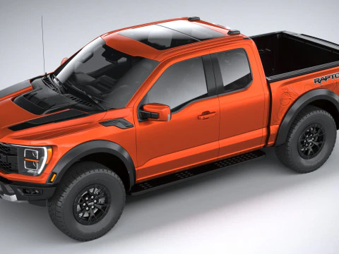 F150 Raptor Super Cab 2022 3D Model