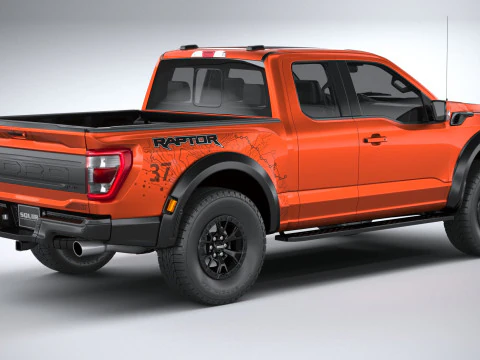 F150 Raptor Super Cab 2022 3D Model