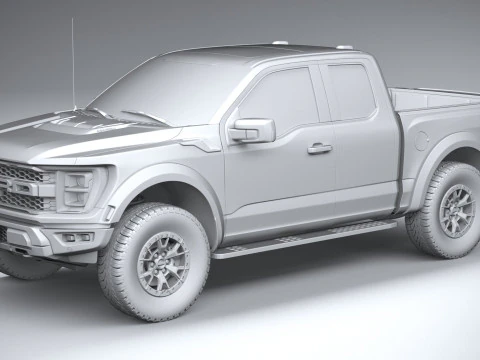 F150 Raptor Super Cab 2022 3D Model