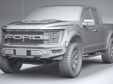 F150 Raptor Super Cab 2022 3Dモデル