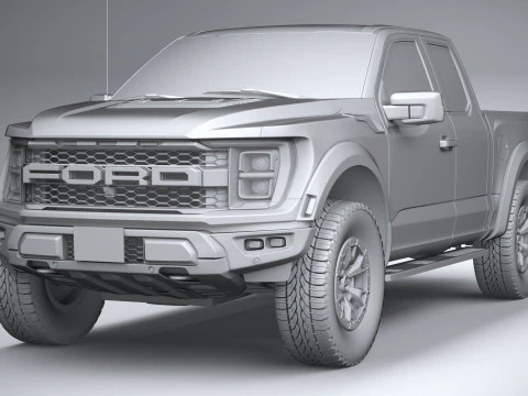F150 Raptor Super Cab 2022 3D Model