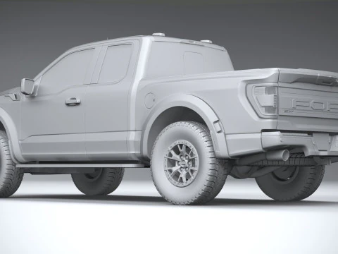 F150 Raptor Super Cab 2022 3D Model