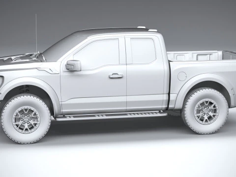 F150 Raptor Super Cab 2022 3D Model