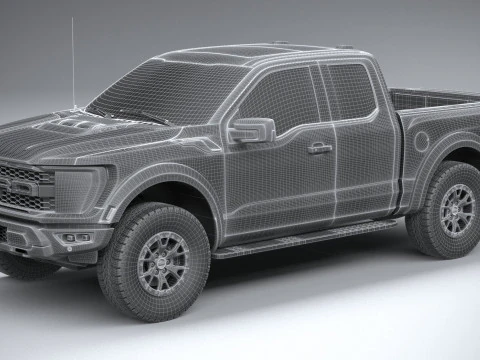 F150 Raptor Super Cab 2022 3D Model