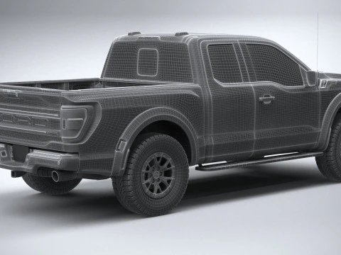 F150 Raptor Super Cab 2022 3D Model