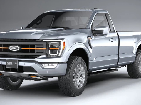 F150 Tremor Regular Cab 2022 3D Model