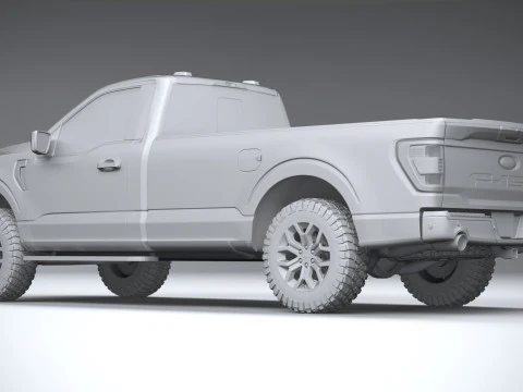 F150 Tremor Regular Cab 2022 3D Model