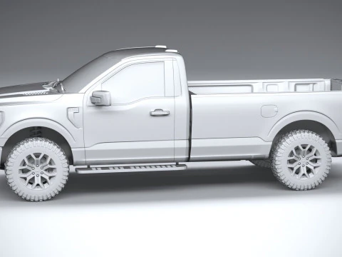 F150 Tremor Regular Cab 2022 3D Model