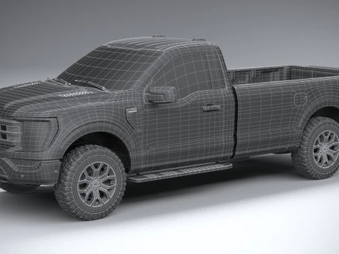 F150 Tremor Regular Cab 2022 3D Model
