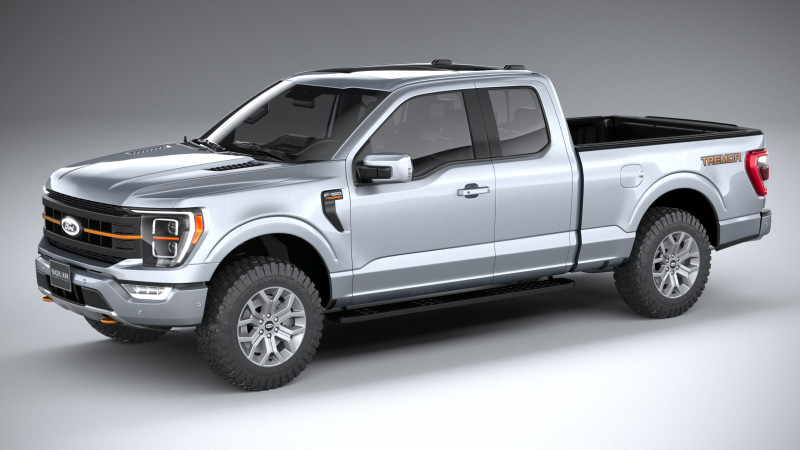 F150 Tremor Super Cab 2022 3D मॉडल .c4d .max .obj .3ds .fbx .stl .blend