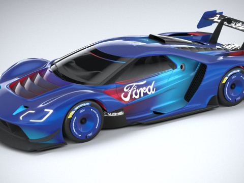 Racing Car GT Mk IV 2023 Modello 3D