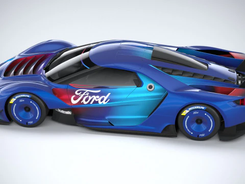 Racing Car GT Mk IV 2023 3D Model