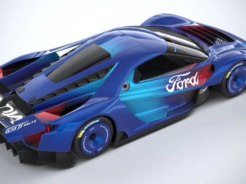 Racing Car GT Mk IV 2023 3D Model