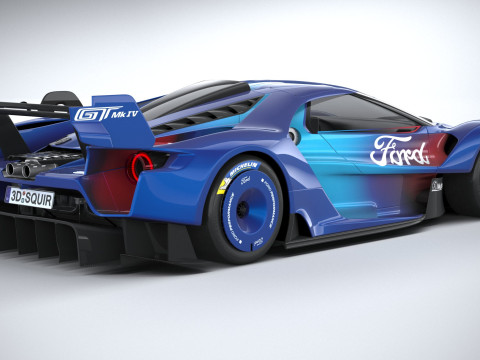 Racing Car GT Mk IV 2023 Modello 3D