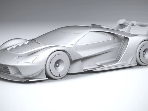 Racing Car GT Mk IV 2023 3D Model