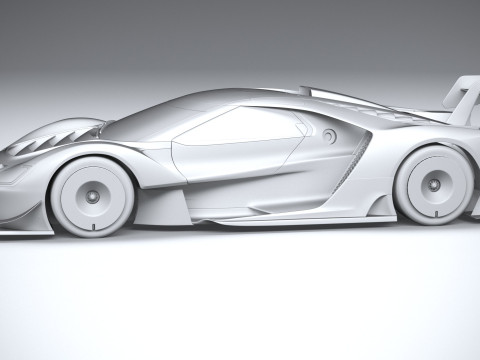 Racing Car GT Mk IV 2023 Modello 3D