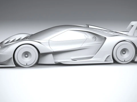 Racing Car GT Mk IV 2023 3D Model