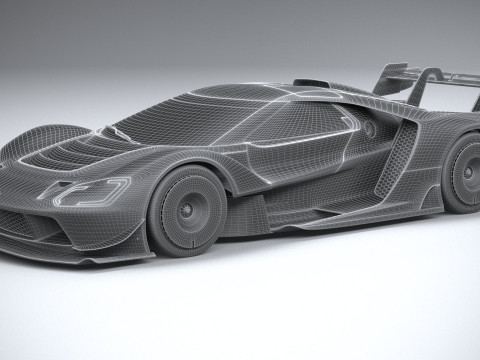 Racing Car GT Mk IV 2023 Modello 3D
