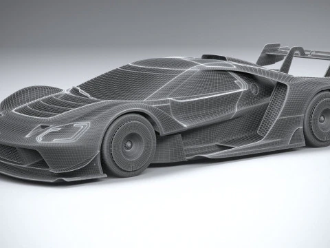 Racing Car GT Mk IV 2023 3D Model