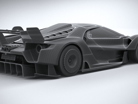 Racing Car GT Mk IV 2023 Modello 3D