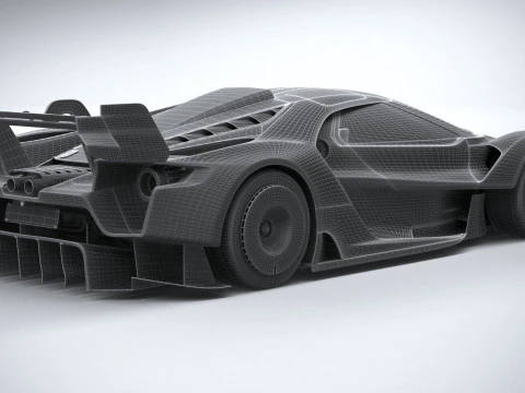 Racing Car GT Mk IV 2023 3D Model