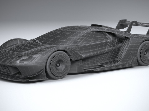 Racing Car GT Mk IV 2023 Modello 3D