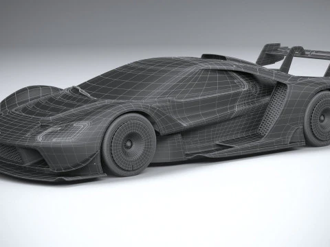 Racing Car GT Mk IV 2023 3D Model