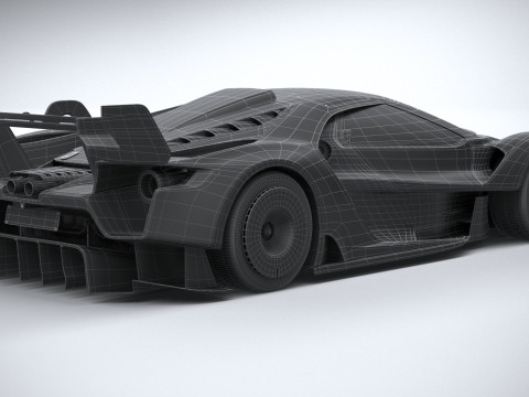 Racing Car GT Mk IV 2023 Modello 3D