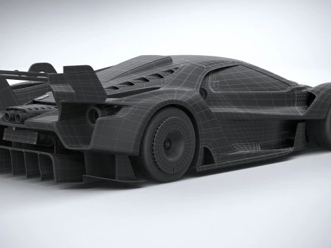 Racing Car GT Mk IV 2023 3D Model