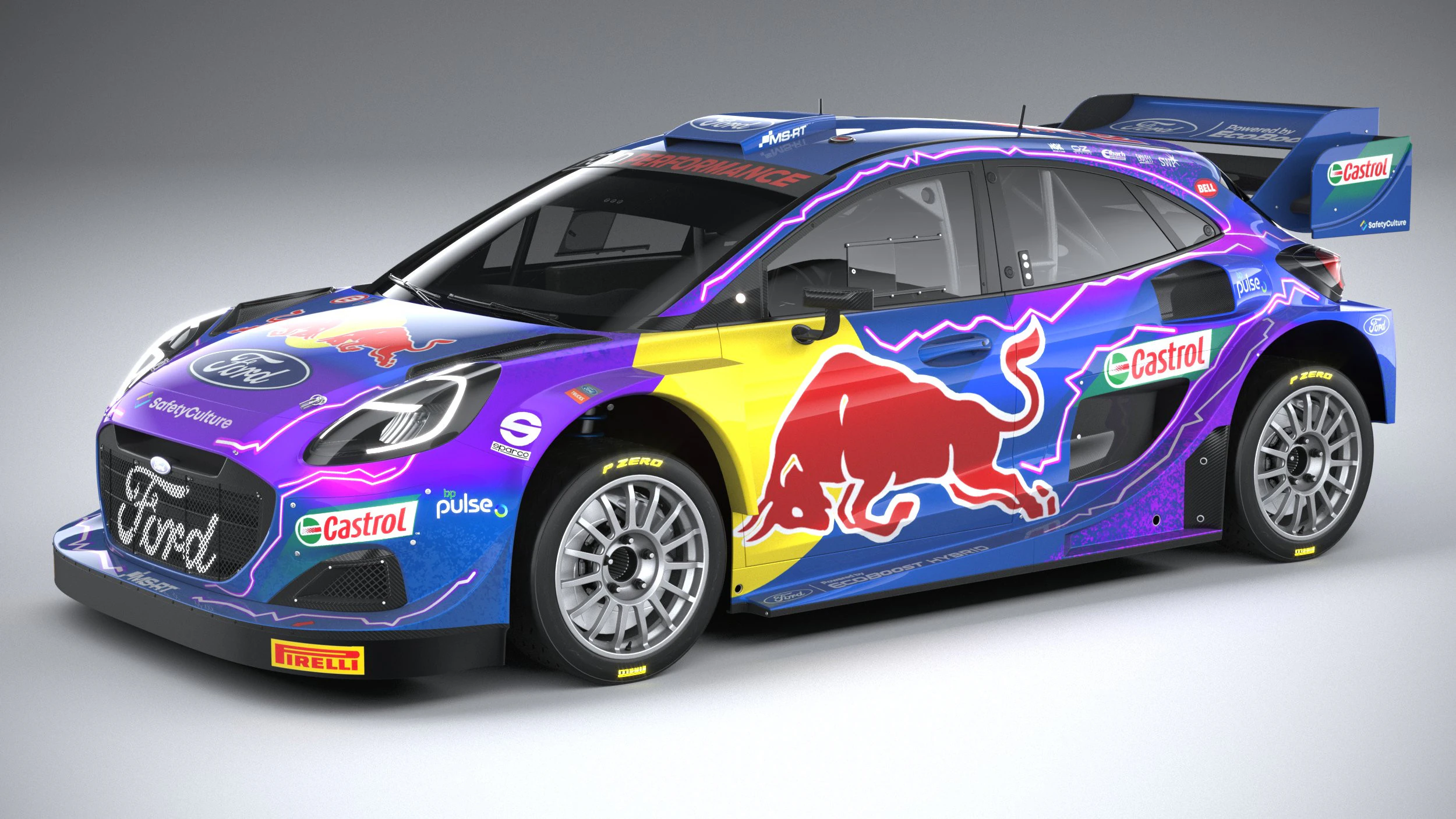 Puma M-Sport WRC Hybrid Rally1 2022 3D Model .c4d .max .obj .3ds .fbx .stl .blend 