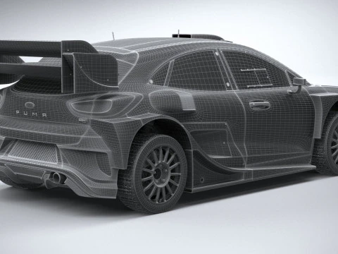 Puma M-Sport WRC Hybrid Rally1 2022 3D Model