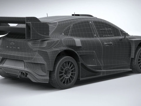 Puma M-Sport WRC Hybrid Rally1 2022 3D Model