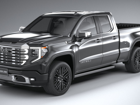 GMC Sierra Denali double cab 2022 3D मॉडल
