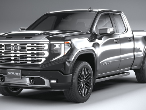 GMC Sierra Denali double cab 2022 3D मॉडल