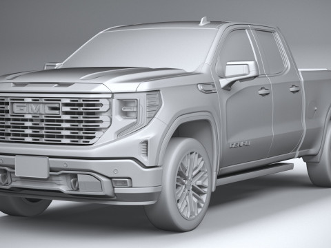 GMC Sierra Denali double cab 2022 3D मॉडल