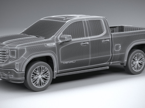 GMC Sierra Denali double cab 2022 3D मॉडल
