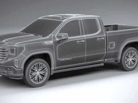 GMC Sierra Denali double cab 2022 3D Model