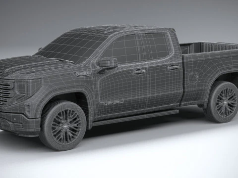 GMC Sierra Denali double cab 2022 3D Model